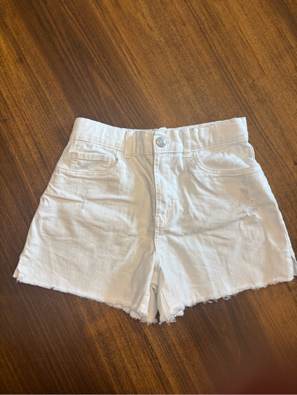 White Girls Frayed Hem Denim Shorts Oshkosh size 10